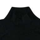 BLACK ROL NECK WOOL SILK SWEATSHIRT