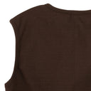 BROWN POCKET TANK TOP