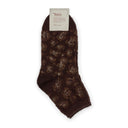 BROWN FLUFFY LEOPARD ANKLE SOCKS