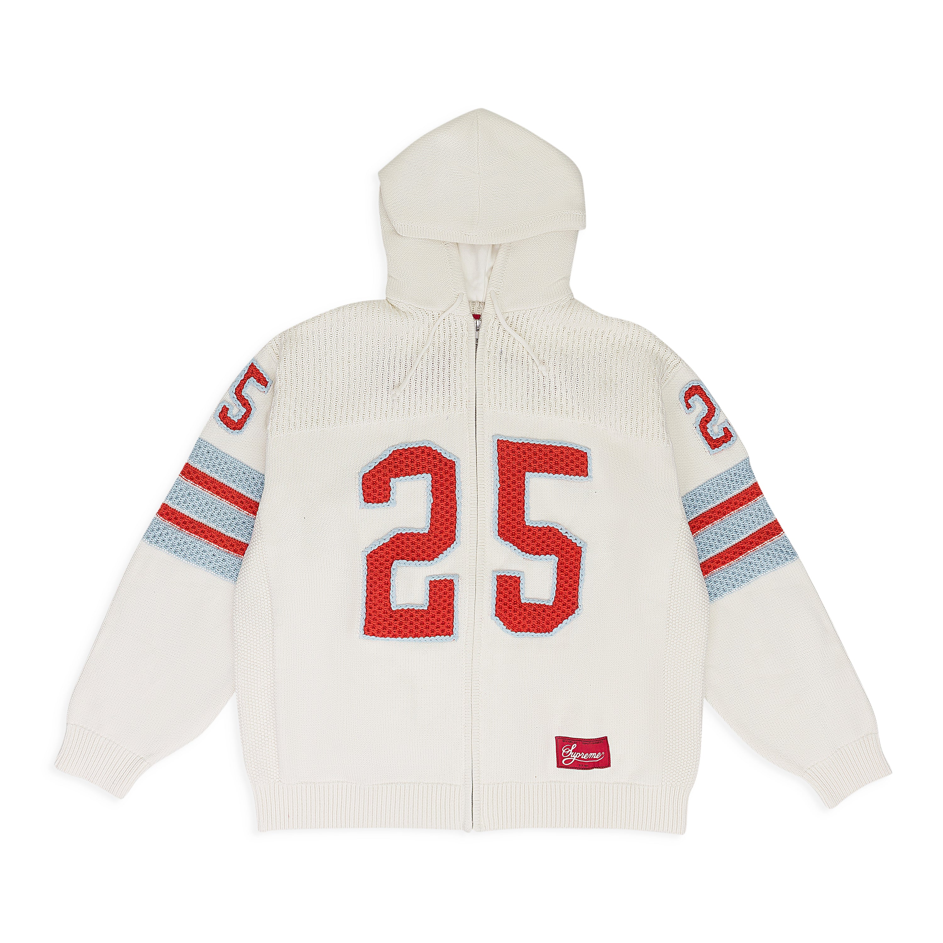 Supreme Football Zip Up Hooded 白 Supreme Football Zip Up Hooded Sweatshirt (SS24) - $178