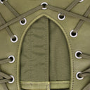 GREEN BONDAGE LEATHER CROP TOP