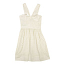 NWT BOUTIQUE MOSCHINO White Sweetheart Lace V-Strap Dress