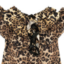 Rodarte Leopard Print Silk Short Sleeve Blouse - Brown