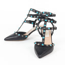 Rockstud Rolling Turquoise Stone Heels 8 US 38 EU