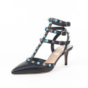 Rockstud Rolling Turquoise Stone Heels 8 US 38 EU