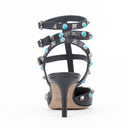 Rockstud Rolling Turquoise Stone Heels 8 US 38 EU