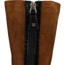 Brown Lace-Up Over the Knee Boots
