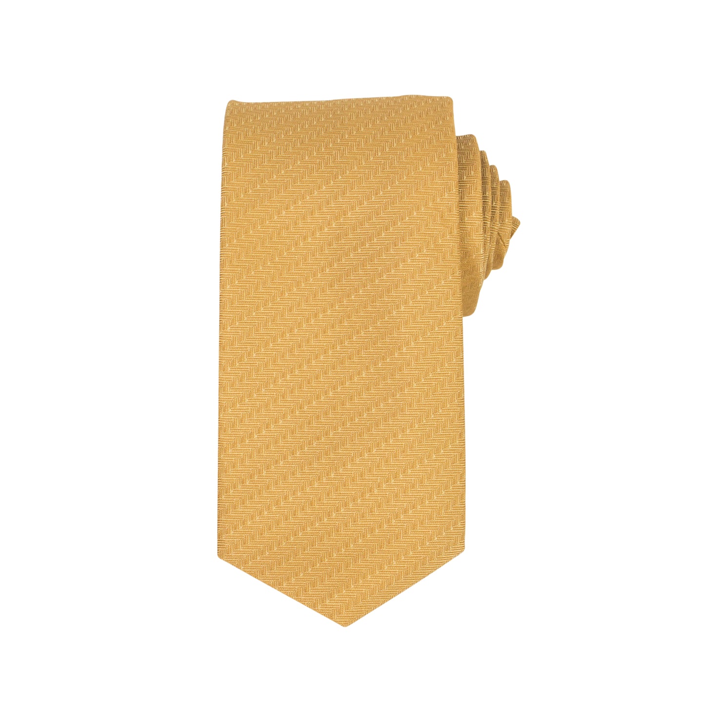 John Lobb Silk Herringbone Neck Tie - Ardilla Brown