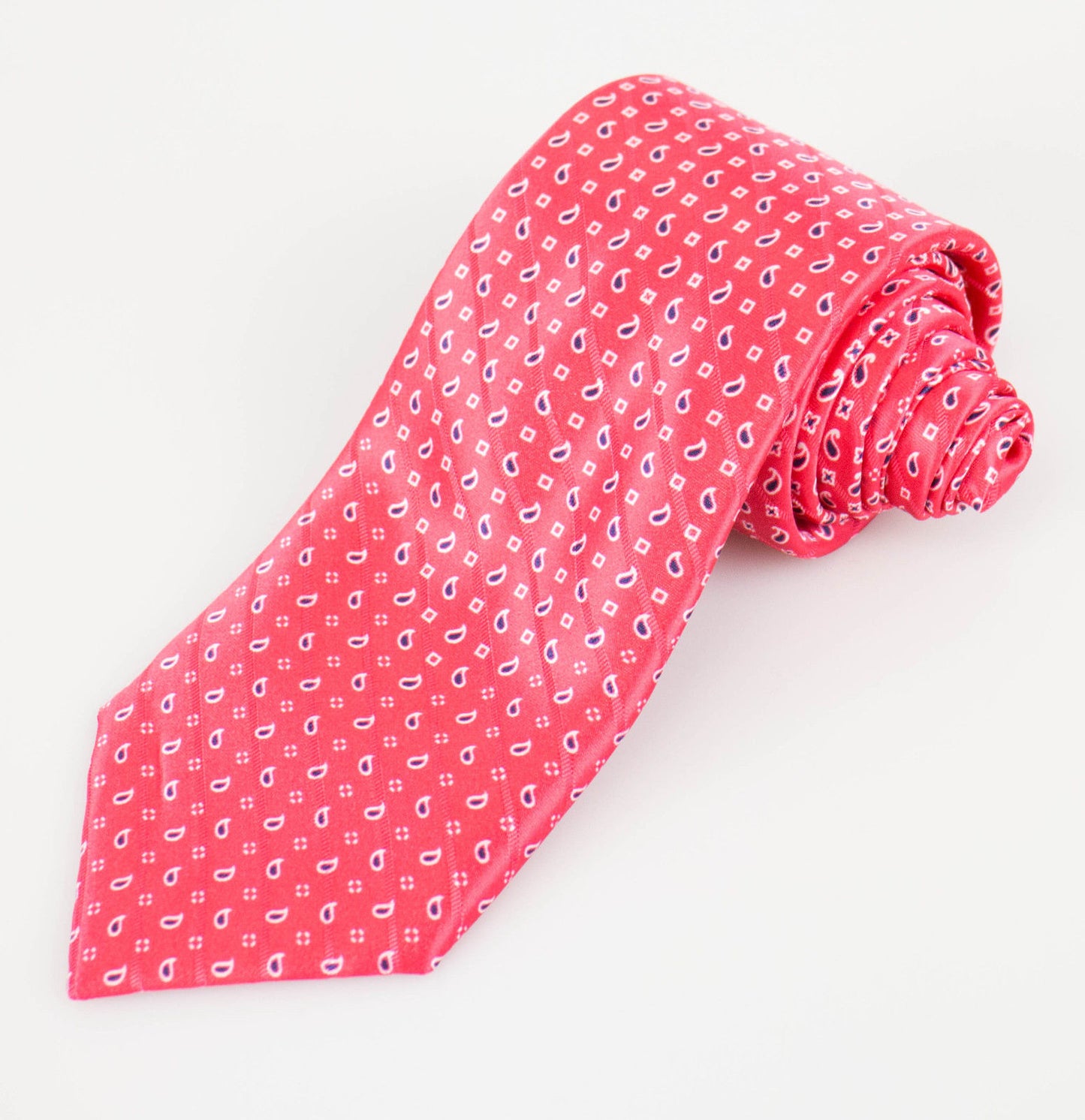 Battisti Napoli Paisley Pattern Neck Tie - Red