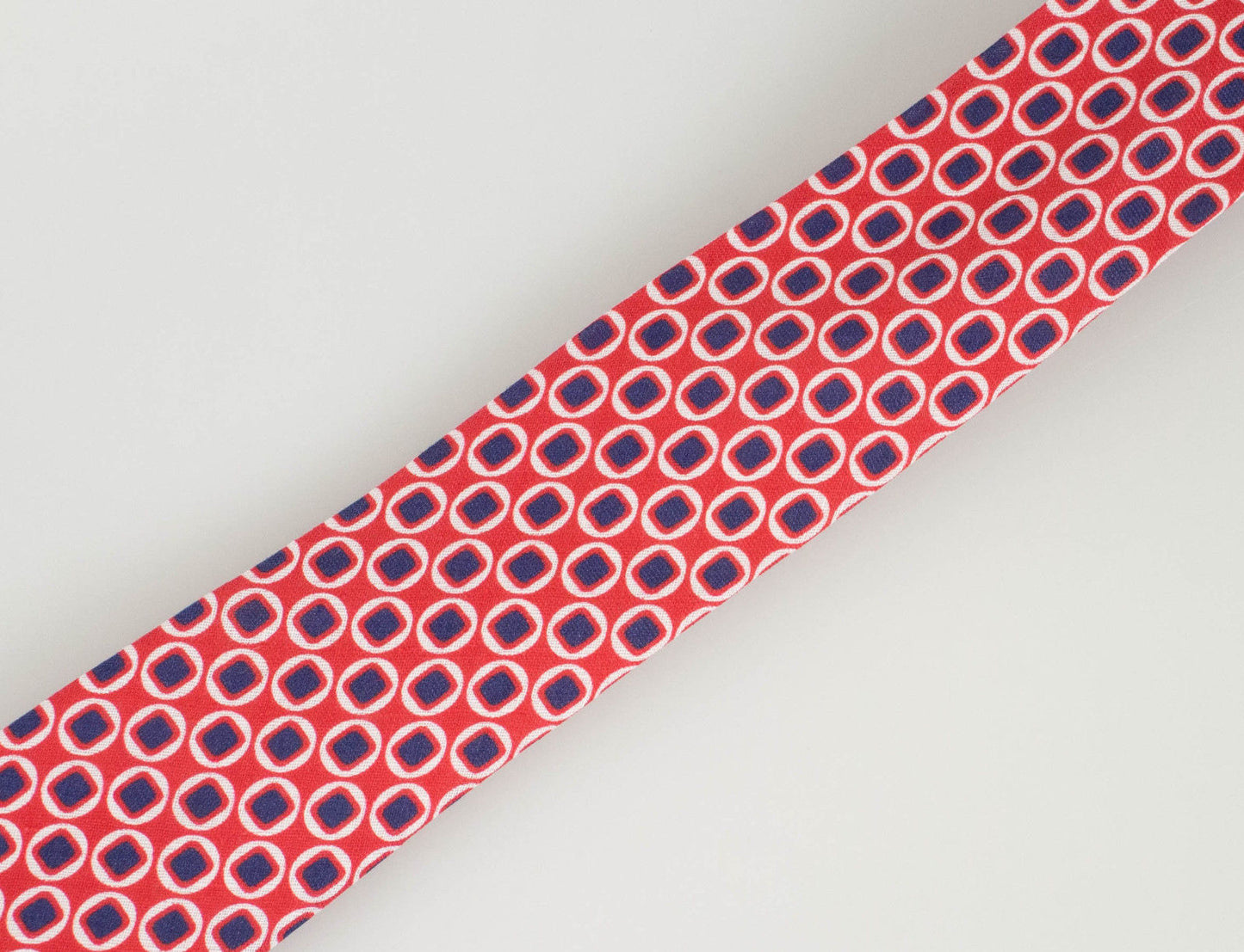 Battisti Napoli Circle Pattern Neck Tie - Red