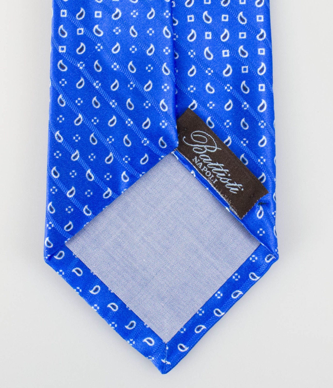 Battisti Napoli Paisley Pattern Neck Tie - Blue