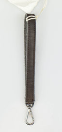 Brown Leather Cashmere Lined Wristlet Key Ring