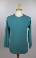 Green 100% Cotton Casual Long Sleeve T Shirt