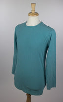 Green 100% Cotton Casual Long Sleeve T Shirt