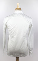 Men's White Striped 100% Cotton Dress Shirt