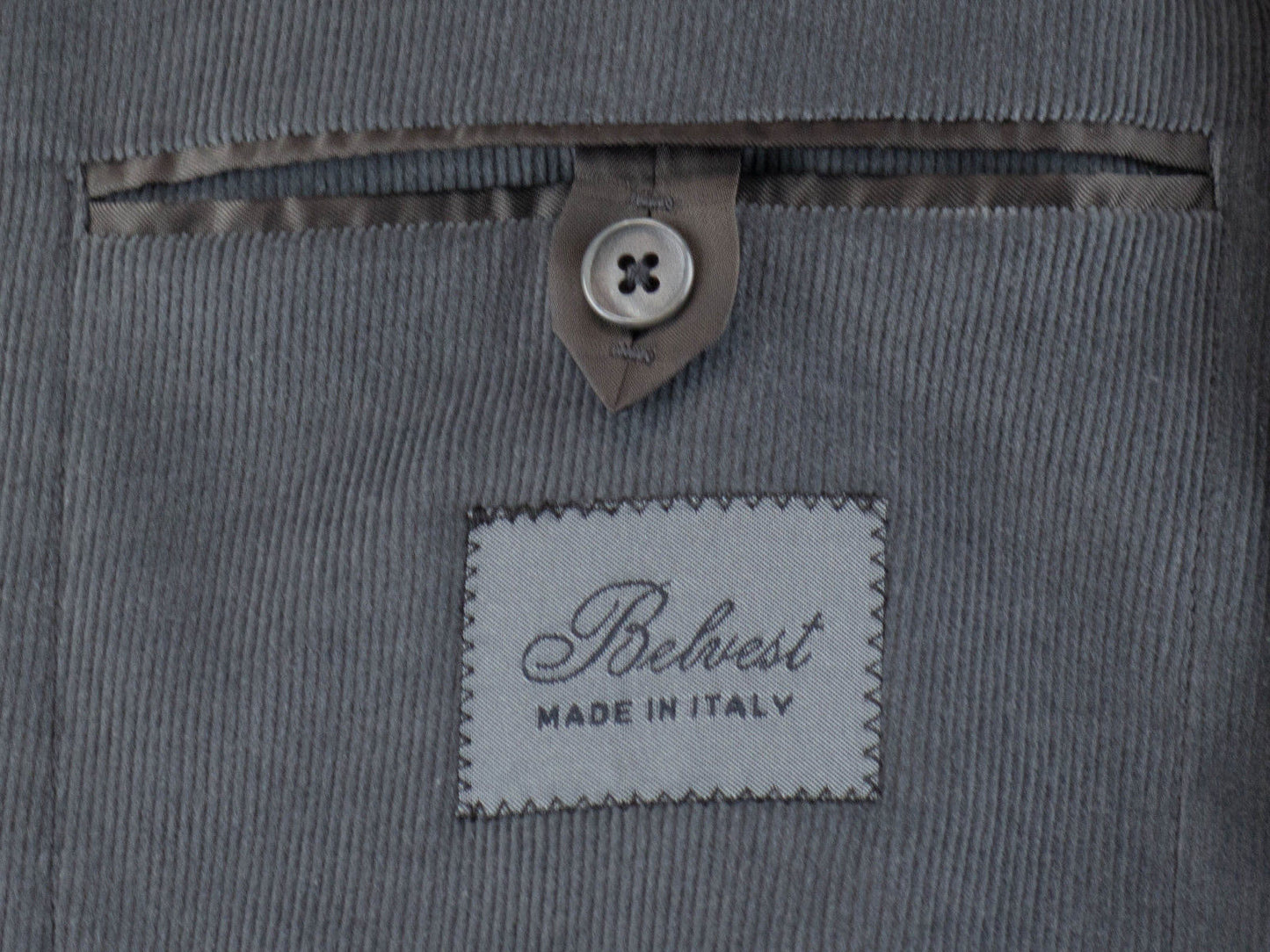 Belvest Cotton Blend 3/2 Button Sport Coat - Gray