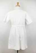 WHITE SHORT SLEEVE SHIRT DRESS