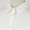 WHITE SHORT SLEEVE SHIRT DRESS