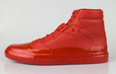 Red Leather High-Top Sneakers