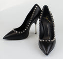 Yvette Varenne Leather Spiked Heels 8 US 38 EU