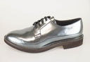 Woman's Gray Patent Leather Oxford