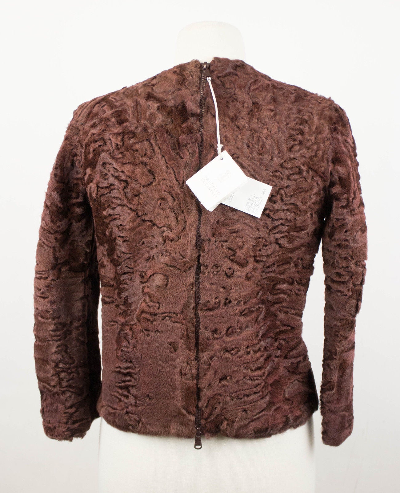 Brunello Cucinelli Bole Astrakhan Fur Biker Jacket - Brown