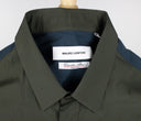 Green Blue Two-Tone 100% Cotton Dress Shirt
