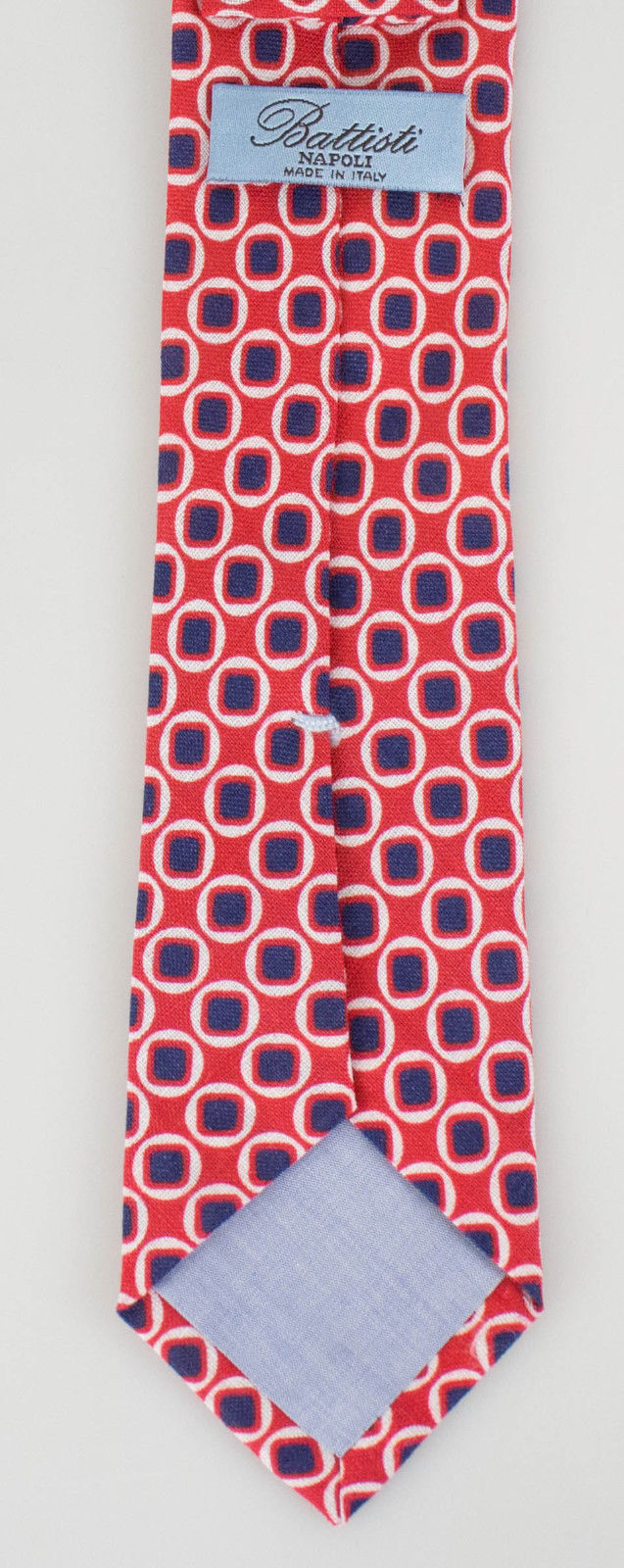 Battisti Napoli Circle Pattern Neck Tie - Red