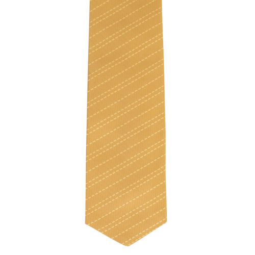 John Lobb Silk Striped Neck Tie - Ardilla Brown