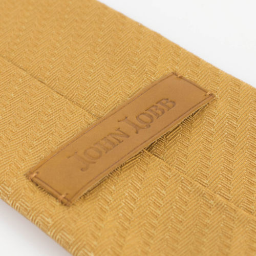 John Lobb Silk Herringbone Neck Tie - Ardilla Brown