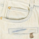 Light Blue Bleached Moto Jeans