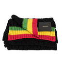 Black Cable Knit Tennis Scarf O/S