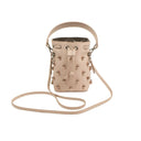 Pink Mon Tresor Leather Pearl Small Bucket Bag