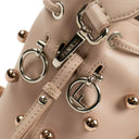 Pink Mon Tresor Leather Pearl Small Bucket Bag