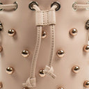 Pink Mon Tresor Leather Pearl Small Bucket Bag