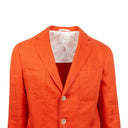 Orange Linen 3 Roll Two-Button Sport Coat