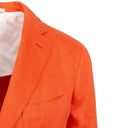 Orange Linen 3 Roll Two-Button Sport Coat