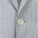 Light Blue Striped Two-Button Cotton Sport Coat