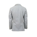 Light Blue Striped Two-Button Cotton Sport Coat