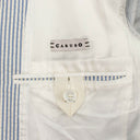 Light Blue Striped Two-Button Cotton Sport Coat