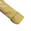 Khaki Green Flax Linen Blend Embroidered Coat
