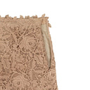 Beige Floral Embroidered Shorts