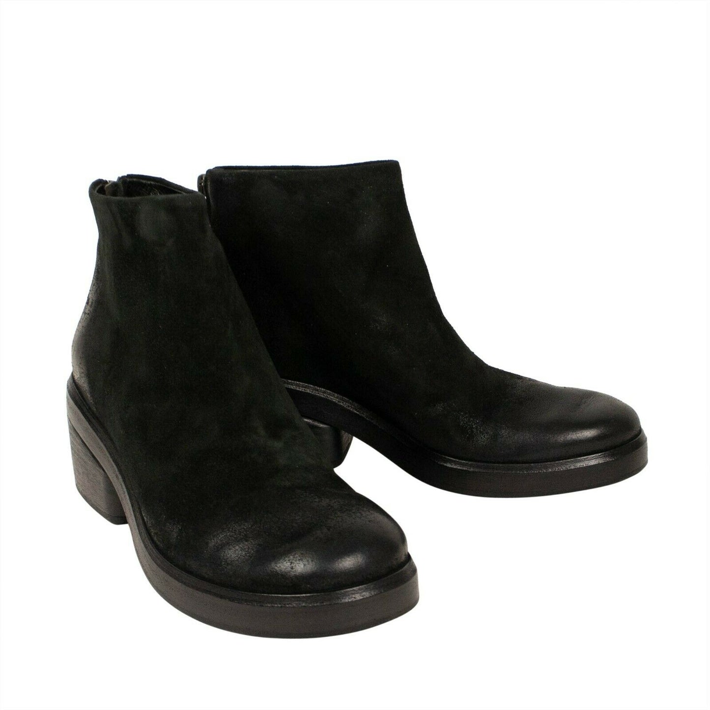 Marsell 'Bo Ceppo' Distressed Leather Ankle Boots - Black