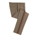 Tan Side Stripe Cotton Pants
