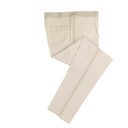 Beige Side Stripe Cotton Blend Pants
