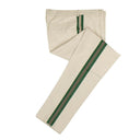 Beige/Green Side Stripe Cotton Blend Pants
