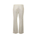 Ivory Cropped Cotton Blend Pants