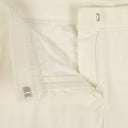 Ivory Cropped Cotton Blend Pants