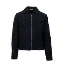 Navy Blue Wool Camo Jacket