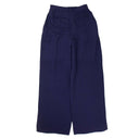 Cobalt Blue Silk Mid Rise Flare Pants